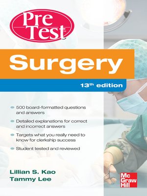 cover image of Surgery PreTest Self-Assessment and Review